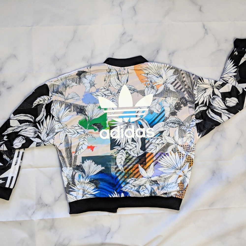 NWOT Adidas Originals X Farm Printed Track Jacket - Picture 2 of 8